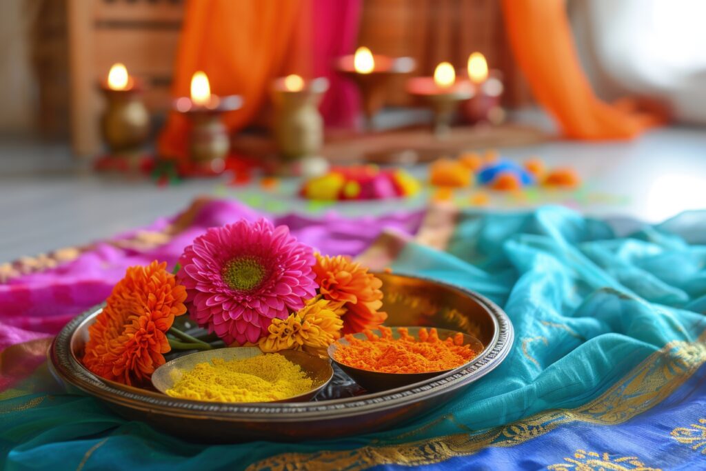 navratri highly detailed floral decoration